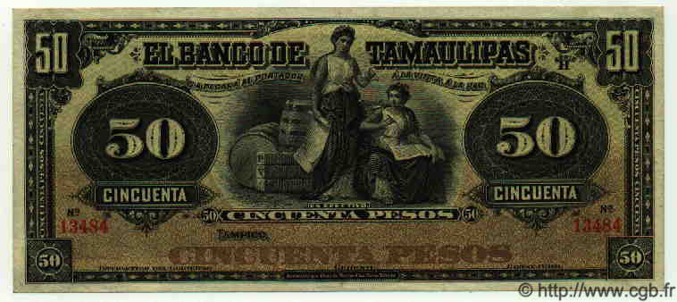 50 Pesos MEXIQUE  1915 PS.0432e SPL