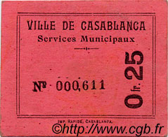 25 Centimes MAROC Casablanca 1919 MS.N08 SPL