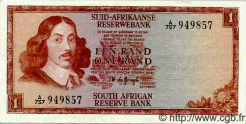 1 Rand AFRIQUE DU SUD  1967 P.110b SUP