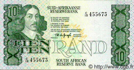 10 Rand AFRIQUE DU SUD  1978 P.120a SUP