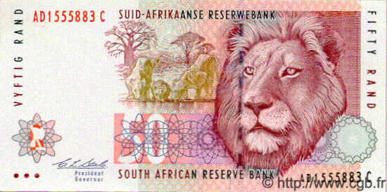 50 Rand AFRIQUE DU SUD  1992 P.125a NEUF