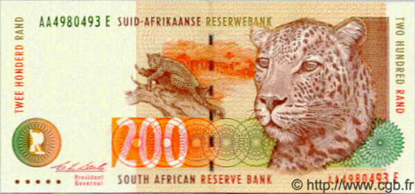 200 Rand SOUTH AFRICA  1994 P.127a UNC