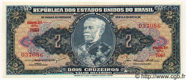 2 Cruzeiros BRÉSIL  1958 P.157 pr.NEUF