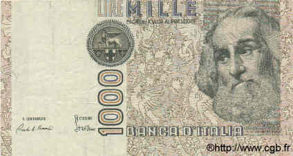 1000 Lire Fauté ITALIE  1982 P.109a TTB