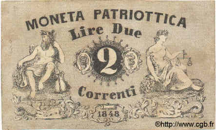 2 Lires ITALIE  1848 PS.517 TTB
