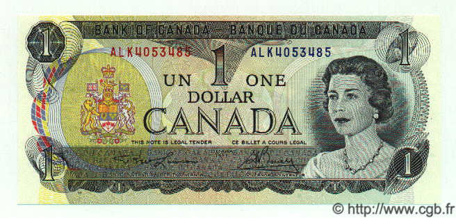 1 Dollar CANADA  1973 P.085a NEUF