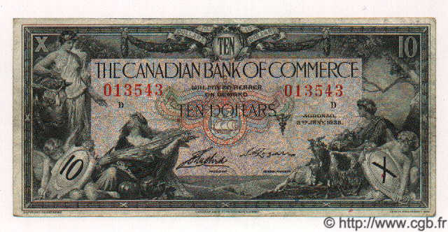 10 Dollars CANADA  1935 PS.0971a TB