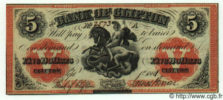5 Dollars CANADA  1860 PS.1665a pr.NEUF