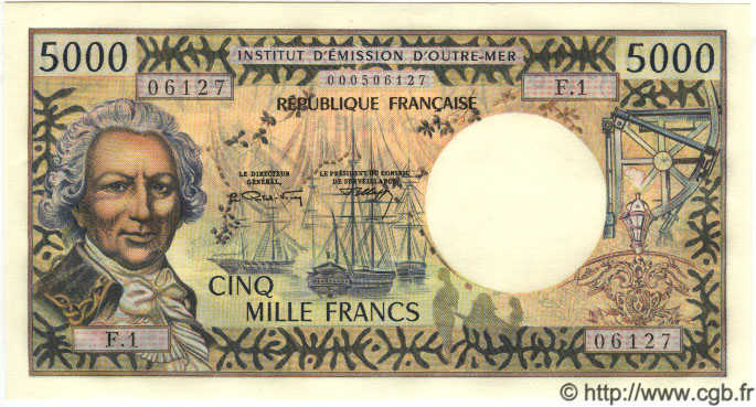 5000 Francs NOUVELLE CALÉDONIE  1971 P.62 pr.NEUF