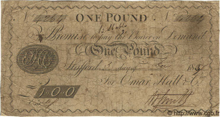 1 Pound ANGLETERRE Stafford 1807 G.2727 B à TB