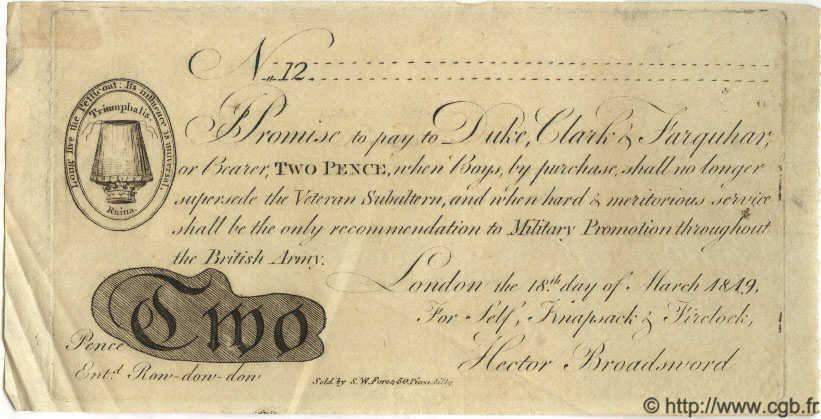 2 Pence ANGLETERRE  1819 P.- SUP