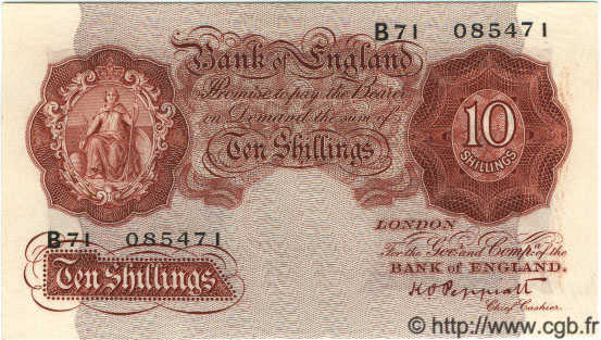 10 Shillings ANGLETERRE  1934 P.362c SPL