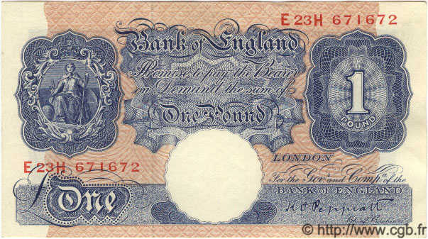 1 Pound ANGLETERRE  1940 P.367a SPL