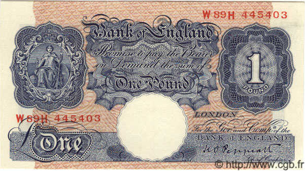 1 Pound ANGLETERRE  1940 P.367a NEUF