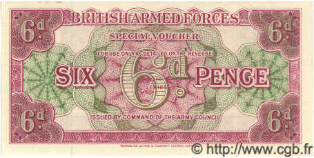 6 Pence ANGLETERRE  1956 P.M025 pr.NEUF