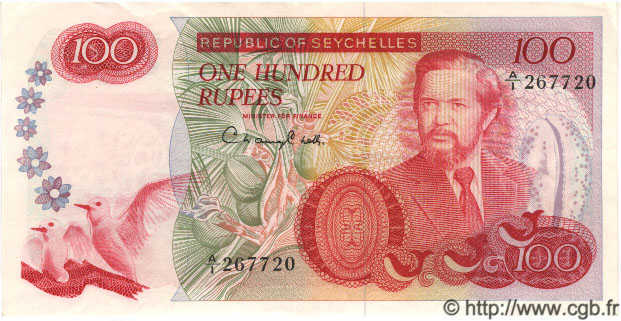 100 Rupees SEYCHELLES  1977 P.22 SUP