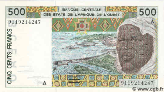 500 Francs ÉTATS DE L AFRIQUE DE L OUEST  1991 P.110Aa NEUF