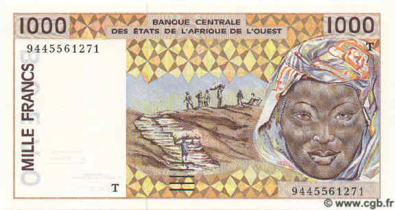 1000 Francs ÉTATS DE L AFRIQUE DE L OUEST  1994 P.811Td NEUF