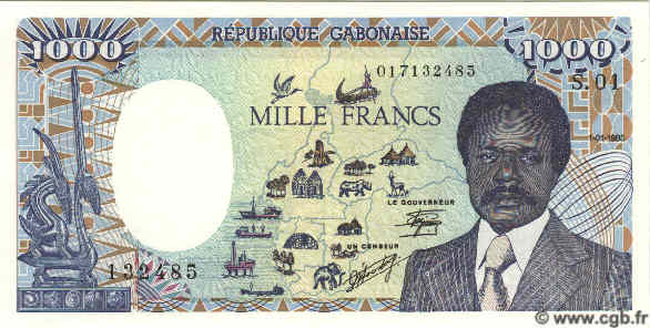 1000 Francs GABON  1985 P.09 NEUF