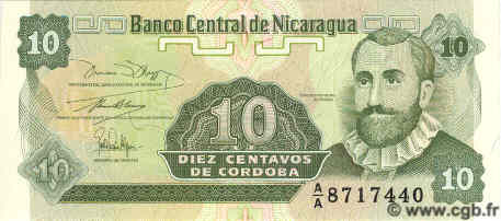 10 Centavos De Cordoba NICARAGUA  1991 P.169 NEUF