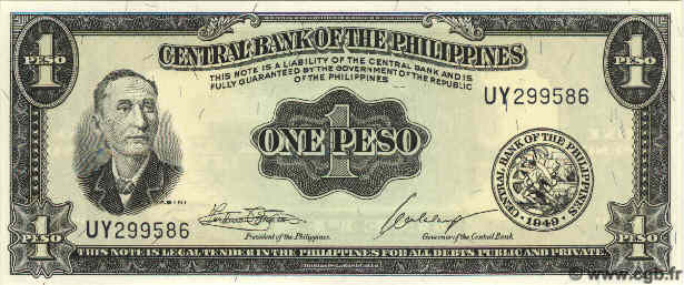 1 Peso PHILIPPINES  1949 P.133h NEUF