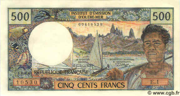 500 Francs TAHITI  1970 P.25a NEUF