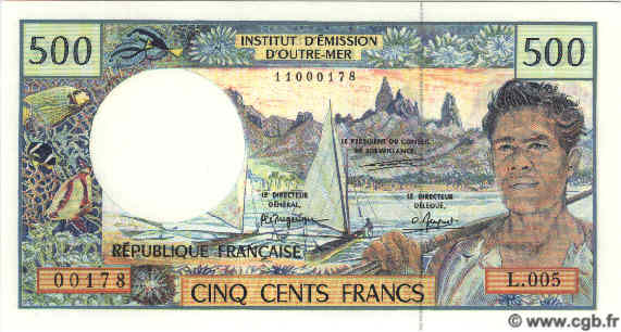 500 Francs POLYNÉSIE, TERRITOIRES D OUTRE MER  1992 P.01b NEUF