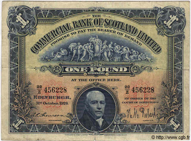 1 Pound ÉCOSSE  1912 PS.327 pr.TTB