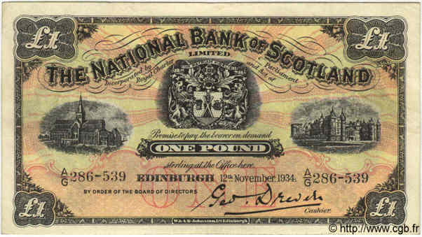 1 Pound ÉCOSSE  1934 PS.570a TTB+