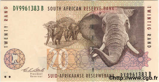 20  Rand AFRIQUE DU SUD  1993 P.124 NEUF