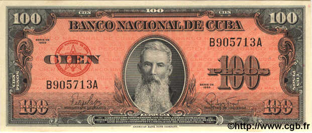 100 Pesos CUBA  1959 P.093a NEUF