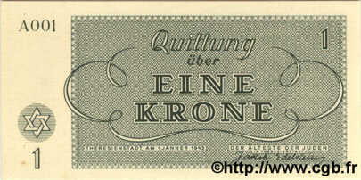 1 Krone ISRAËL Terezin / Theresienstadt 1943 WW II.701 NEUF