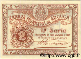 2 Centavos PORTUGAL Arouga 1921  NEUF