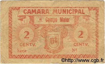 2 Centavos PORTUGAL Campo Maior 1920  TB+