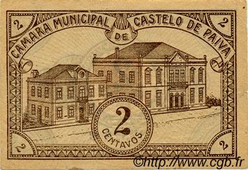 2 Centavos PORTUGAL Castelo De Paiva 1920  TB+