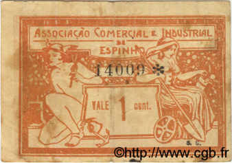 1 Centavo PORTUGAL Espinho 1920  TB
