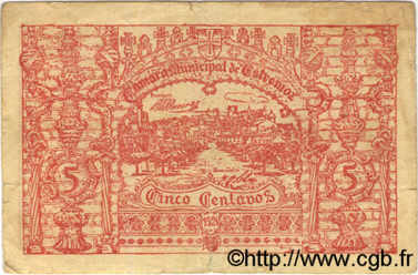 5 Centavos PORTUGAL Estremoz 1920  TB