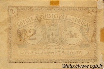 2 Centavos PORTUGAL Feira 1920  TB