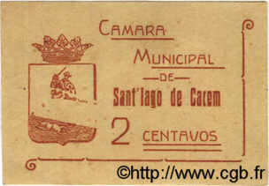 2 Centavos PORTUGAL Sant Iago De Cacem 1920  SPL