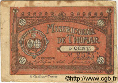 5 Centavos PORTUGAL Thomar 1920  pr.TB
