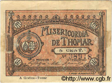 5 Centavos PORTUGAL Thomar 1920  TTB