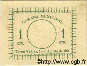 1 Centavo PORTUGAL Torres Vedras 1920  SUP