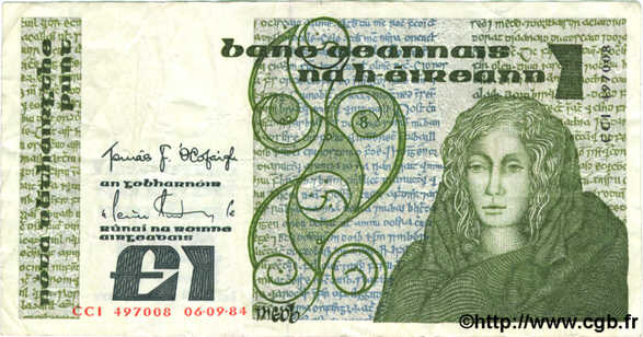 1 Pound IRLANDE  1984 P.070c TTB