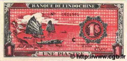 1 Piastre rouge INDOCHINE FRANÇAISE  1948 P.060 (type) NEUF