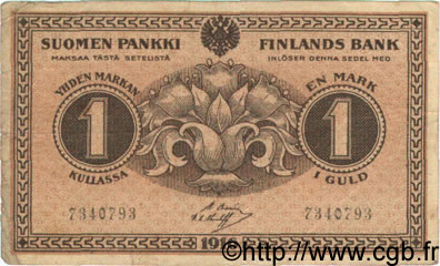 1 Markka FINLANDE  1916 P.019 TB+