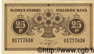25 Pennia FINLANDE  1918 P.033 SPL