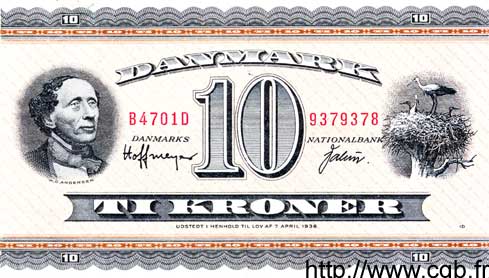 10 Kroner DANEMARK  1970 P.044g TTB+