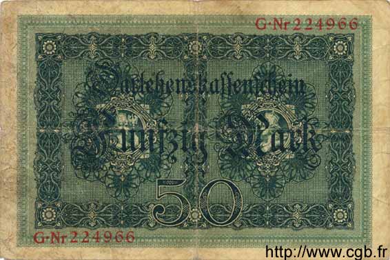50 Mark ALLEMAGNE  1914 P.049a TB