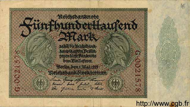 500000 Mark ALLEMAGNE  1923 P.088a TB+