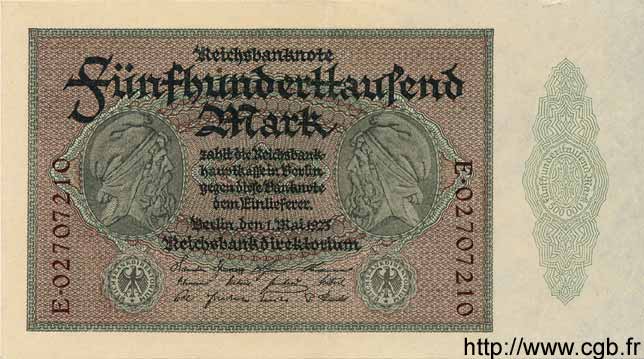 500000 Mark ALLEMAGNE  1923 P.088b SUP